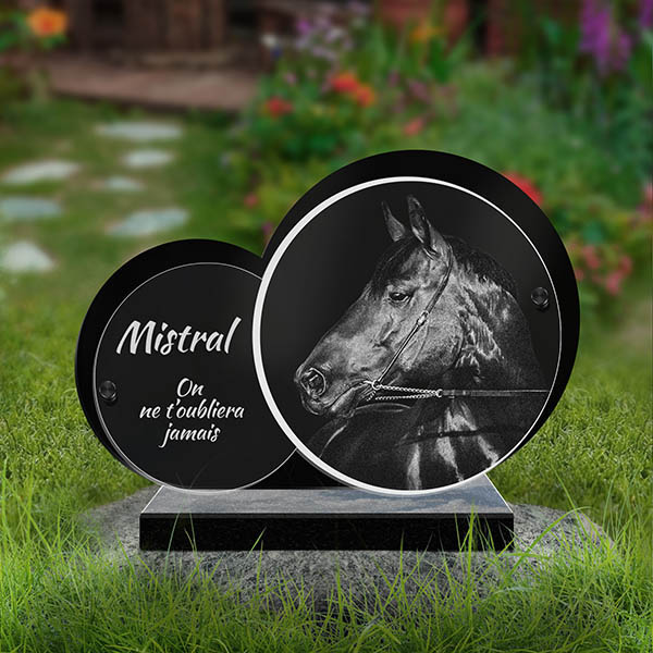 plaque funeraire pour animaux cercle anello